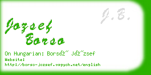 jozsef borso business card